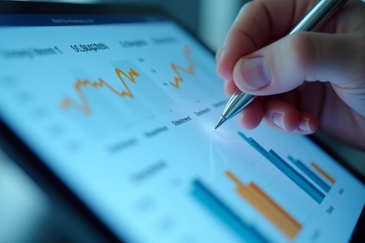Een gedetailleerd dashboard met statistieken over verkoop op marketplaces, met grafieken en datapunten.